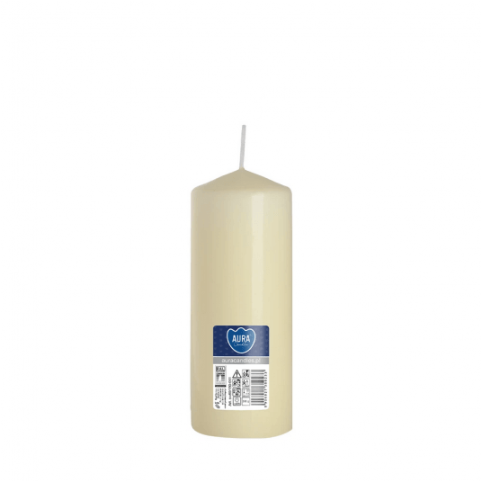Świeca walec AURA 6 x 15cm KREM ECRU /6 -zdjęcie numer 1
