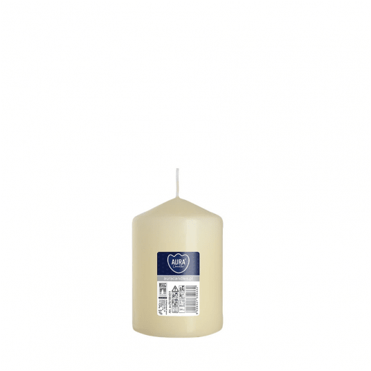 Świeca walec AURA 7 x 10cm KREM ECRU /6 -zdjęcie numer 1