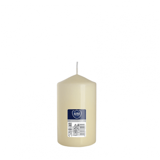 Świeca walec AURA 7 x 12cm KREM ECRU /6 -zdjęcie numer 1