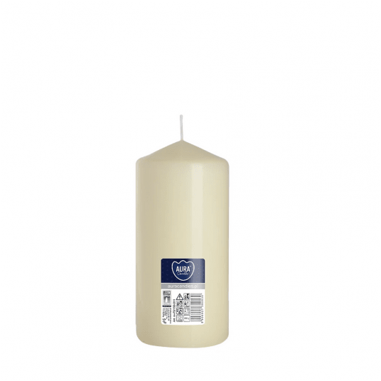 Świeca walec AURA 7 x 15cm KREM ECRU /6 -zdjęcie numer 1
