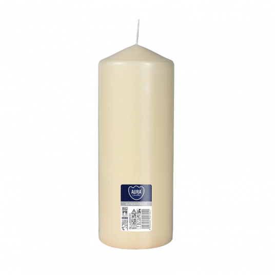Świeca walec AURA 8 x 20cm KREM ECRU /6 -zdjęcie numer 1