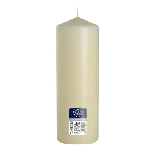 Świeca walec AURA 8 x 25cm KREM ECRU /6 -zdjęcie numer 1