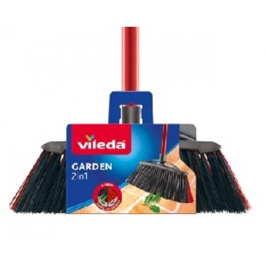 Szczotka/Miotła z kijem VILEDA GARDEN 1szt /5 -zdjęcie numer 2