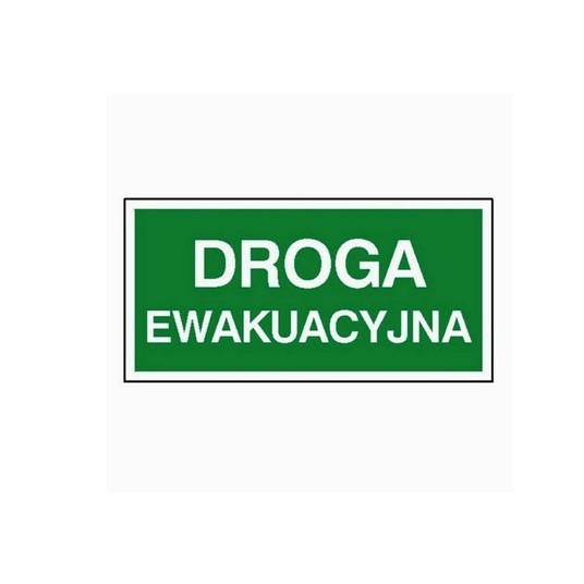 Tabliczka PCV Droga Ewakuacyjna 15x30 -zdjęcie numer 1