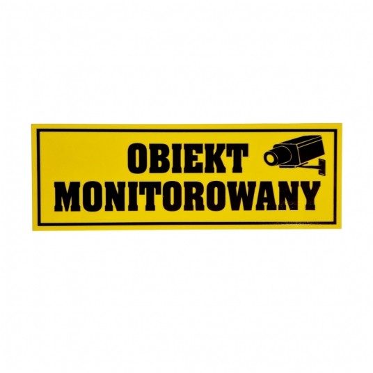 Tabliczka PCV - Obiekt Monitorowany 29x11,5cm -zdjęcie numer 1