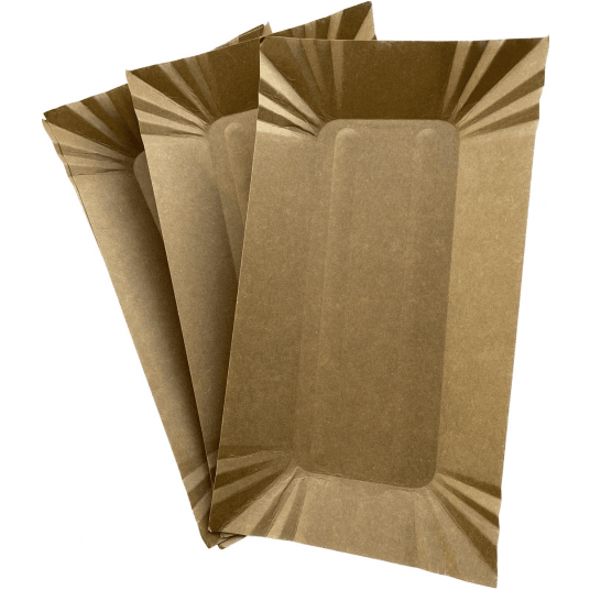 Tacka papierowa prostokątna KRAFT 14x24cm 100szt -zdjęcie numer 1