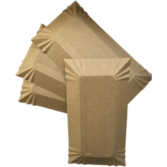 Tacka papierowa prostokątna KRAFT 14x24cm 100szt -zdjęcie numer 2