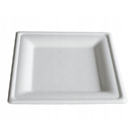 Talerz trzcina kwadrat 16x16cm CLARINA biały 50szt -zdjęcie numer 1