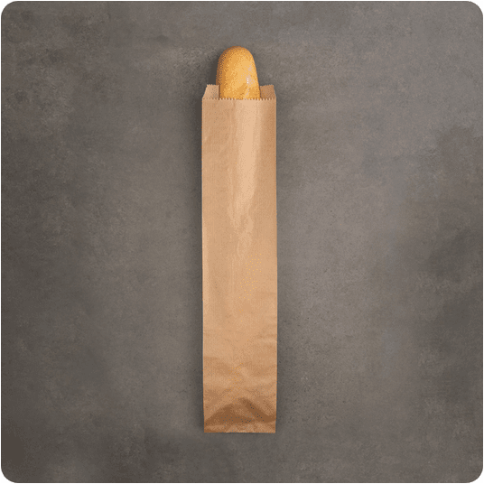 Torba fałdowa bagietka BRĄZOWA 49x10x5cm 1000szt -zdjęcie numer 2