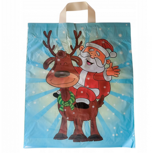 Torba foliowa UCHO 39x45 MIKOŁAJ RENIFER 50szt /10 -zdjęcie numer 1