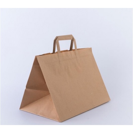 Torba papier CATE 320x220x250 płs 90g BRĄZ 250szt -zdjęcie numer 1