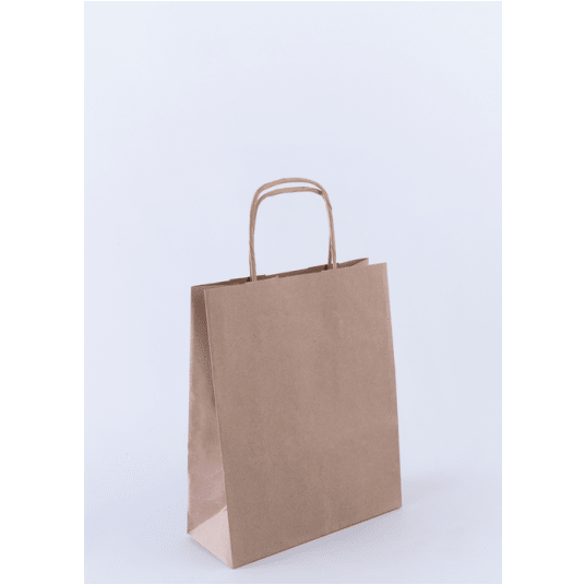 Torba papierowa 180x80x225mm skr 90g BRĄZ 250szt -zdjęcie numer 1