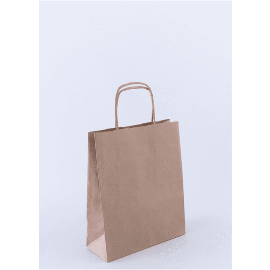 Torba papierowa 180x80x225mm skr 90g BRĄZ 250szt -zdjęcie numer 1