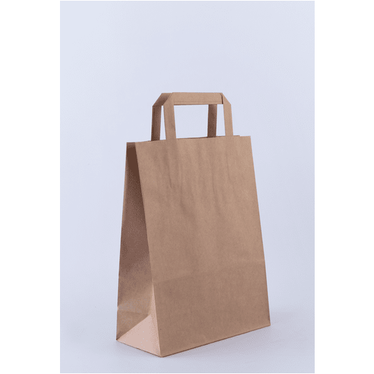 Torba papierowa 220x100x285mm płs 70g BRĄZ 250szt -zdjęcie numer 1
