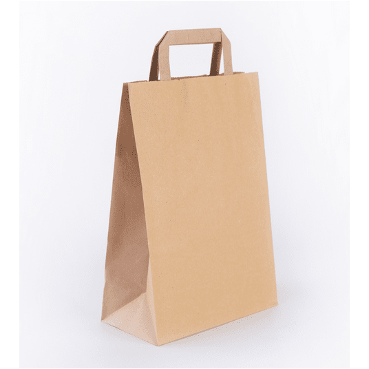 Torba papierowa 220x110x310mm płs 70g BRĄZ 250szt -zdjęcie numer 1
