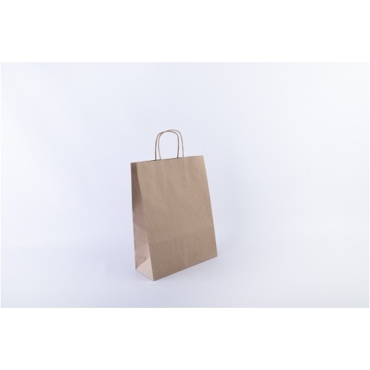 Torba papierowa 240x100x320mm skr 90g BRĄZ 300szt -zdjęcie numer 1