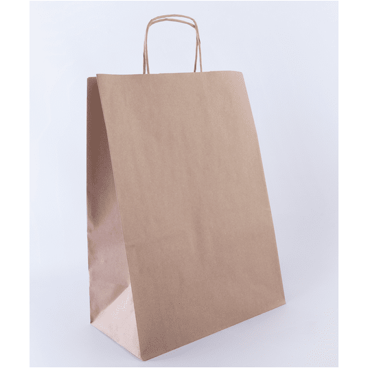 Torba papierowa 305x170x340mm skr 90g BRĄZ 150szt -zdjęcie numer 1