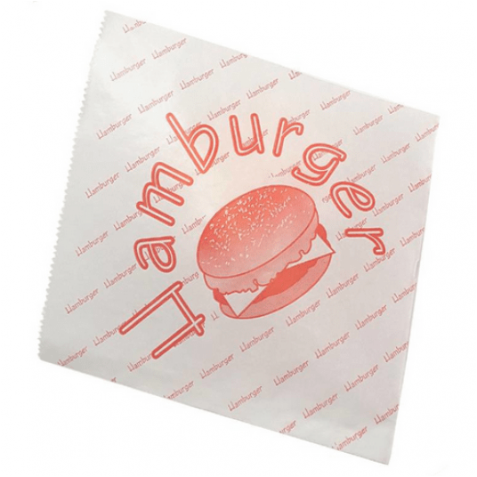 Torebka biała 16x17cm ndr HAMBURGER 1000szt PROMO -zdjęcie numer 1