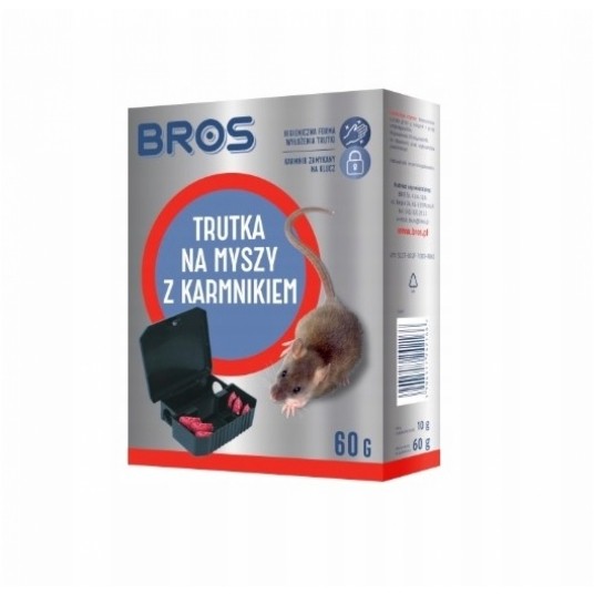 Trutka na myszy z karmnikiem 60g BROS -zdjęcie numer 1