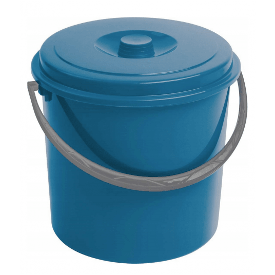Wiadro plastikowe 16L z pokrywą NIEBIESKIE 1szt -zdjęcie numer 1