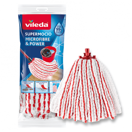 Wkład mop paski VILEDA SuperMocio B/CZER 1szt /12 -zdjęcie numer 1