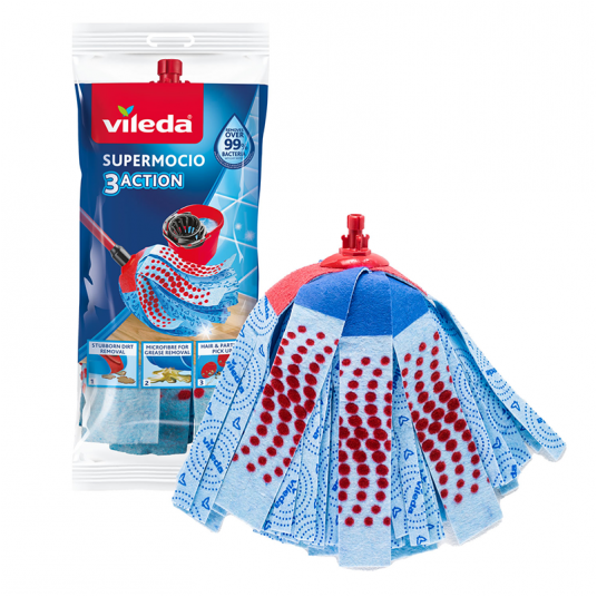 Wkład mop paski VILEDA SuperMocio NIEB 1szt /12 -zdjęcie numer 1