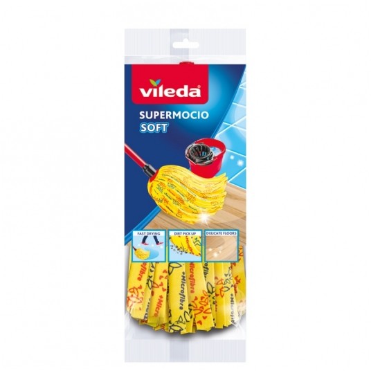 Wkład mop paski VILEDA SuperMocio ŻÓŁTY 1szt /12 -zdjęcie numer 1