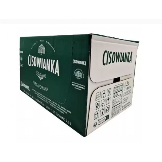 Woda Cisowianka NieGAZ 300ml 24szt szklana butelka -zdjęcie numer 2