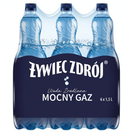 Woda Żywiec Zdrój Mocny Gaz 1,5L 6szt -zdjęcie numer 1