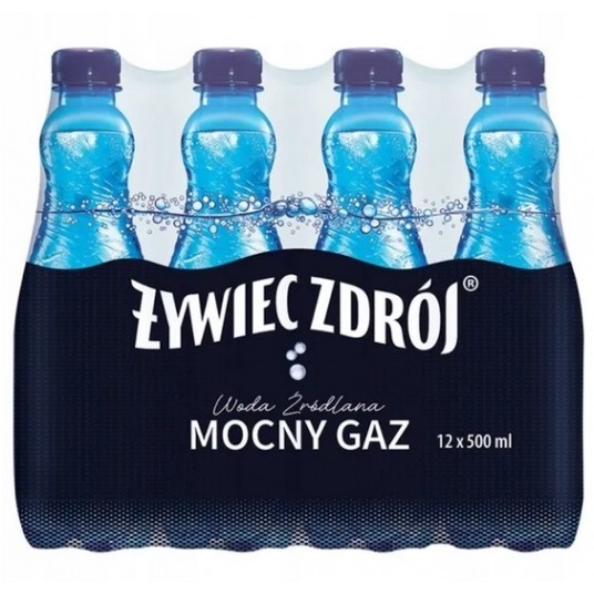 Woda Żywiec Zdrój Mocny Gaz 500ml 12szt -zdjęcie numer 1