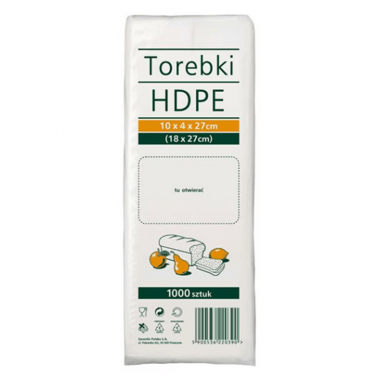 Woreczki torebki HDPE 10/4/27 SARANTIS 1000szt -zdjęcie numer 1
