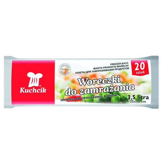 Woreczki uniwer mrożonki KUCHCIK 3,5L 25x35 20szt -zdjęcie numer 1
