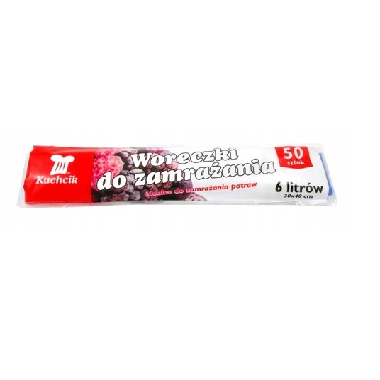 Woreczki uniwer mrożonki KUCHCIK 6L 30x40cm 50szt -zdjęcie numer 1