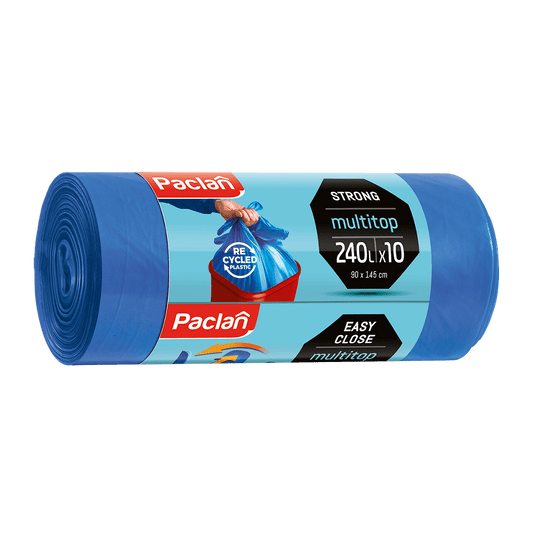 Worki śmieci m-top STRONG niebieski 240L 10szt /12 -zdjęcie numer 1