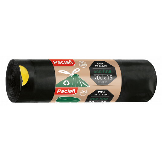 Worki śmieci taśma ECO LINE PACLAN 70L 15szt /24 -zdjęcie numer 1