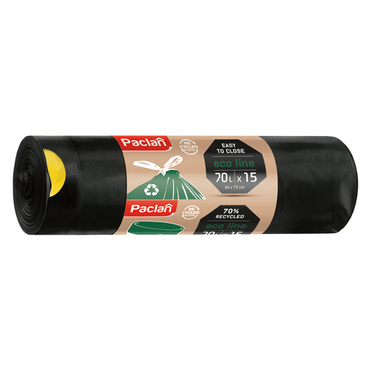 Worki śmieci taśma ECO LINE PACLAN 70L 15szt /24 -zdjęcie numer 1