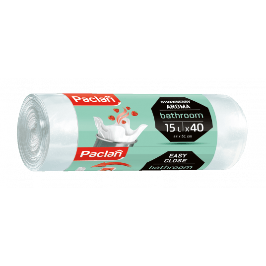 Worki śmieci zapach BATHROOM białe 15L 40szt /40 -zdjęcie numer 1