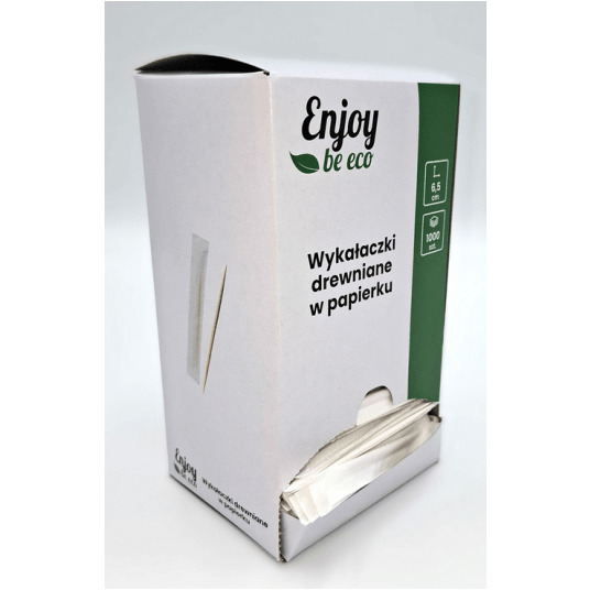 Wykałaczki 6,5cm każda w papierku ENJOY 1000szt -zdjęcie numer 2