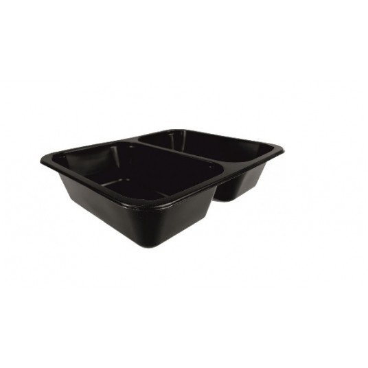 XXX Pojemnik zgrzew 2-DZ 227x178x41 CZARNY 320szt -zdjęcie numer 1