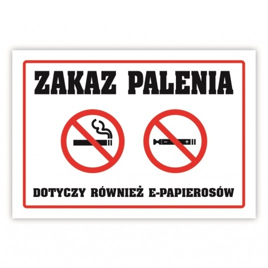 Zakaz palenia papierosów 210x150 Tablica laminowan -zdjęcie numer 1