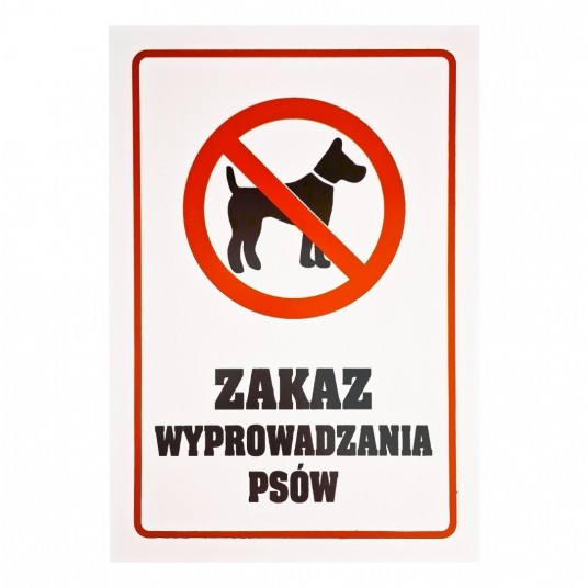 Zakaz wyprowadzania psów Tabliczka -zdjęcie numer 1
