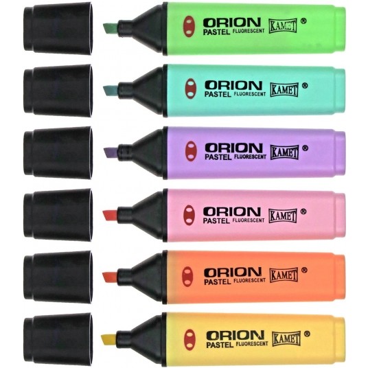 Zakreślacz Orion pastel 6 kolorów -zdjęcie numer 1