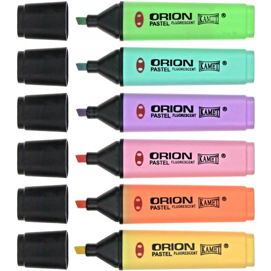 Zakreślacz Orion pastel 6 kolorów -zdjęcie numer 1