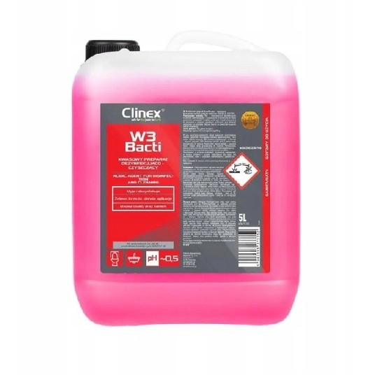 Żel do wc dezynfekcja CLINEX W3 Bacti 5L -zdjęcie numer 1