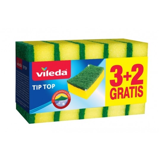 Zmywak gąbczasty VILEDA TIPTOP 5szt /1op /24 -zdjęcie numer 1