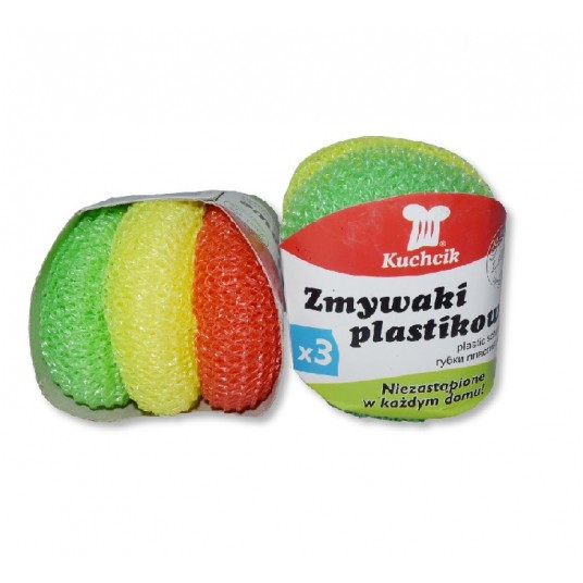 Zmywak plastikowy KUCHCIK 3szt -zdjęcie numer 1