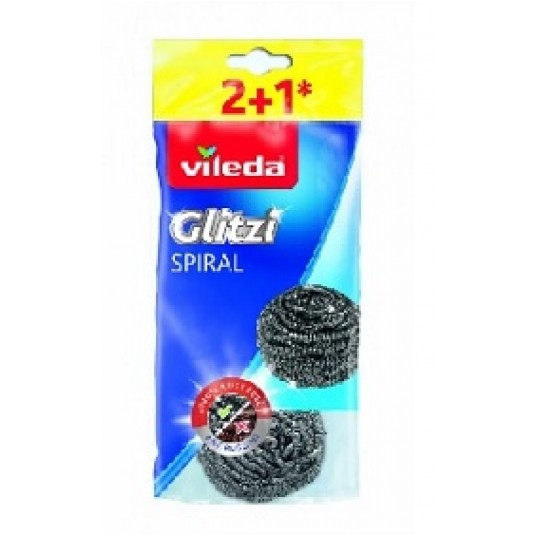 Zmywak stalowy VILEDA GLITZI SPIRAL 3szt/1op /20 -zdjęcie numer 1