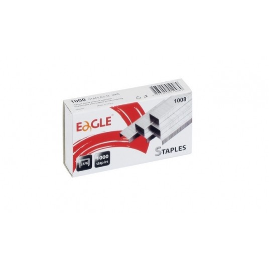 Zszywki 24/6 Srebrne Eagle 1000szt -zdjęcie numer 1