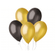 Balony metaliczne Gemar 26cm ZŁOTY & CZARNY 50szt -zdjęcie numer 2
