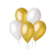 Balony metaliczne Gemar 26cm ZŁOTY & PERŁA 50szt -zdjęcie numer 2